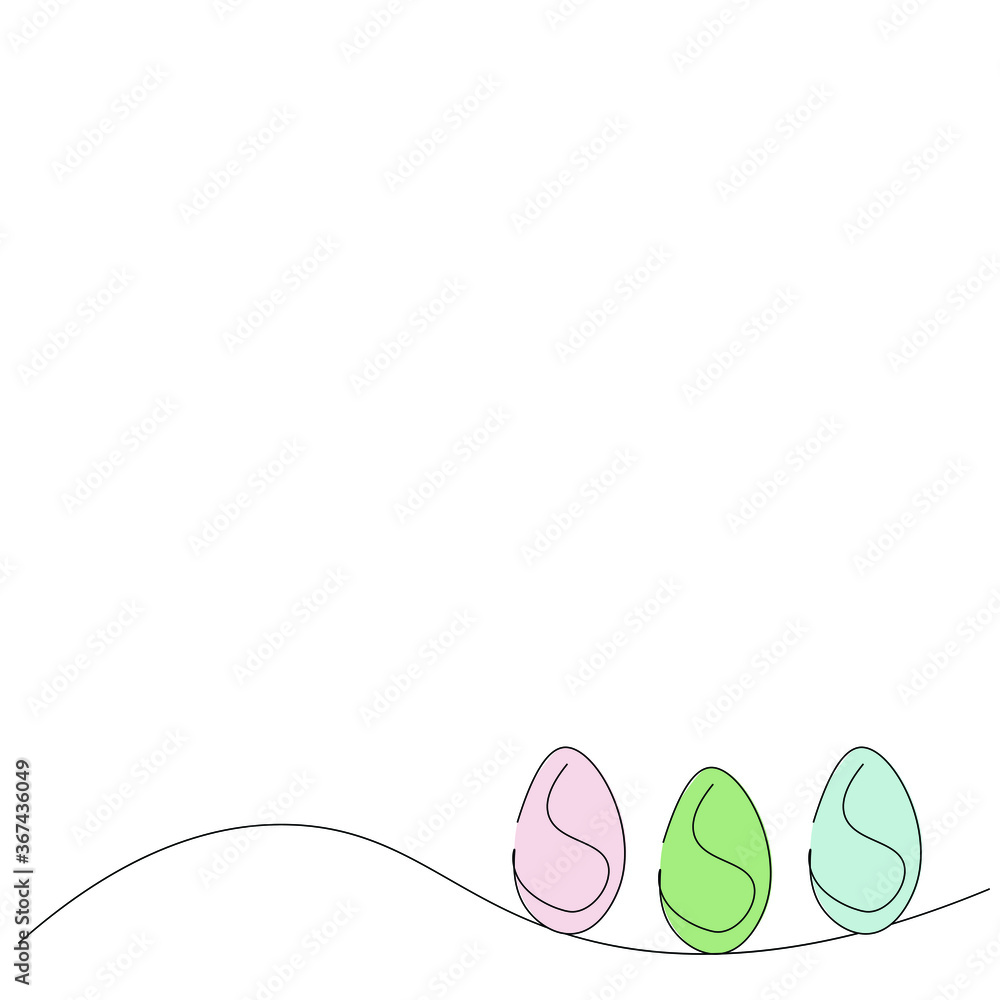 Easter eggs background design. Vector illustration