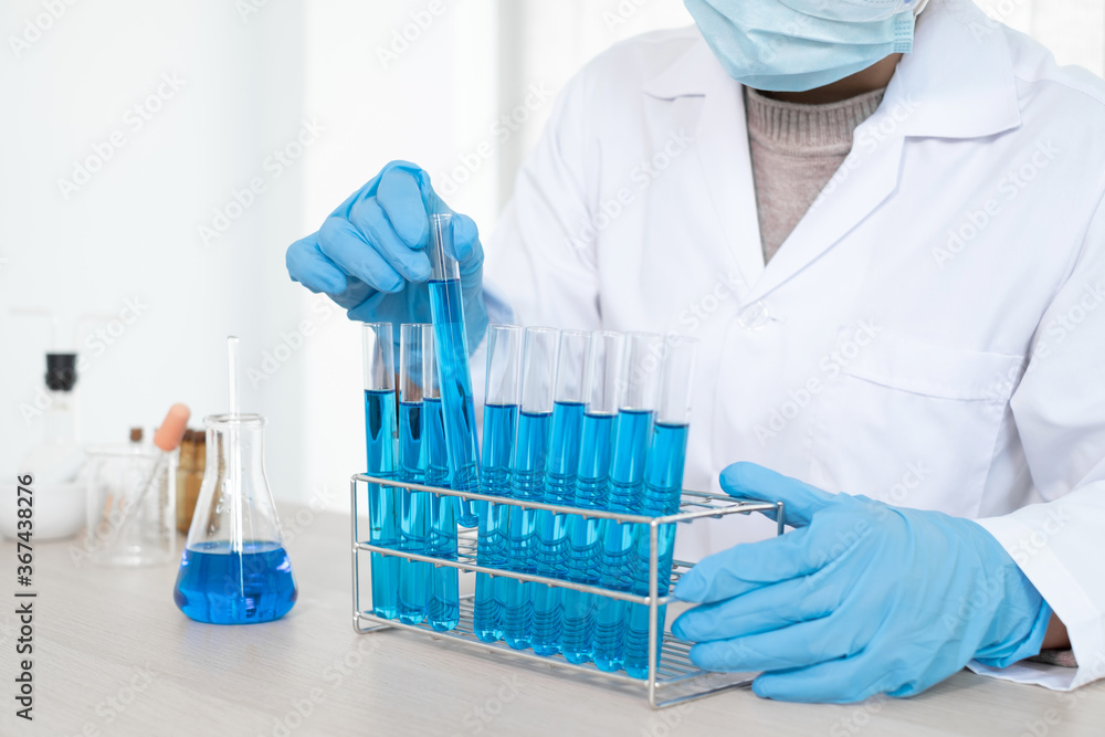 Medical scientists have experimented with liquid chemicals in vitro to analyze viral data in chemical laboratories. Scientific research concepts Medical scientists have experimented with liquid chemicals in vitro to analyze viral data in chemical laboratories. Scientific research concepts