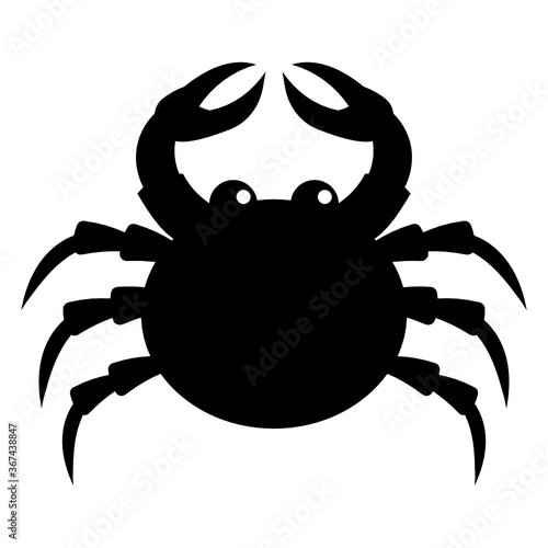 
solid design of crab icon, seafood vector 
