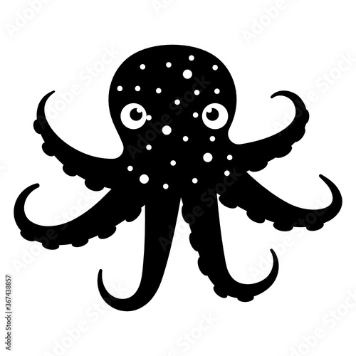 
Icon of octopus, a soft bodied, eight limbed mollusc 
