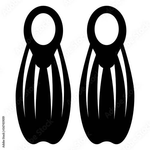 
Flattened limb for water movement, flippers icon
