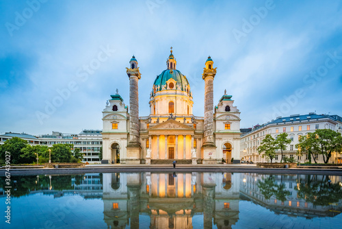 Saint Charles Church in Vienna, Austria. photo