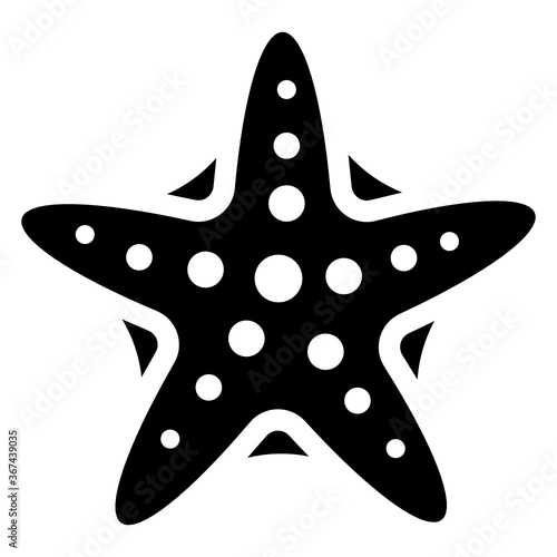  Star shaped echinoderms   icon of sea star or starfish  