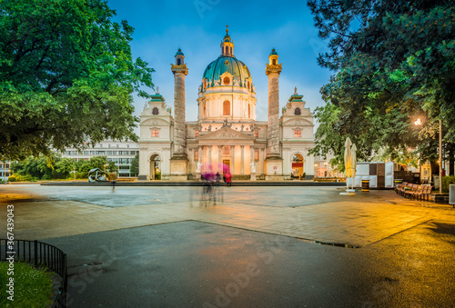 Photography Saint Charles Church in Vienna, Austria.