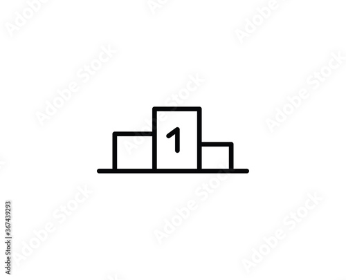 Podium line icon