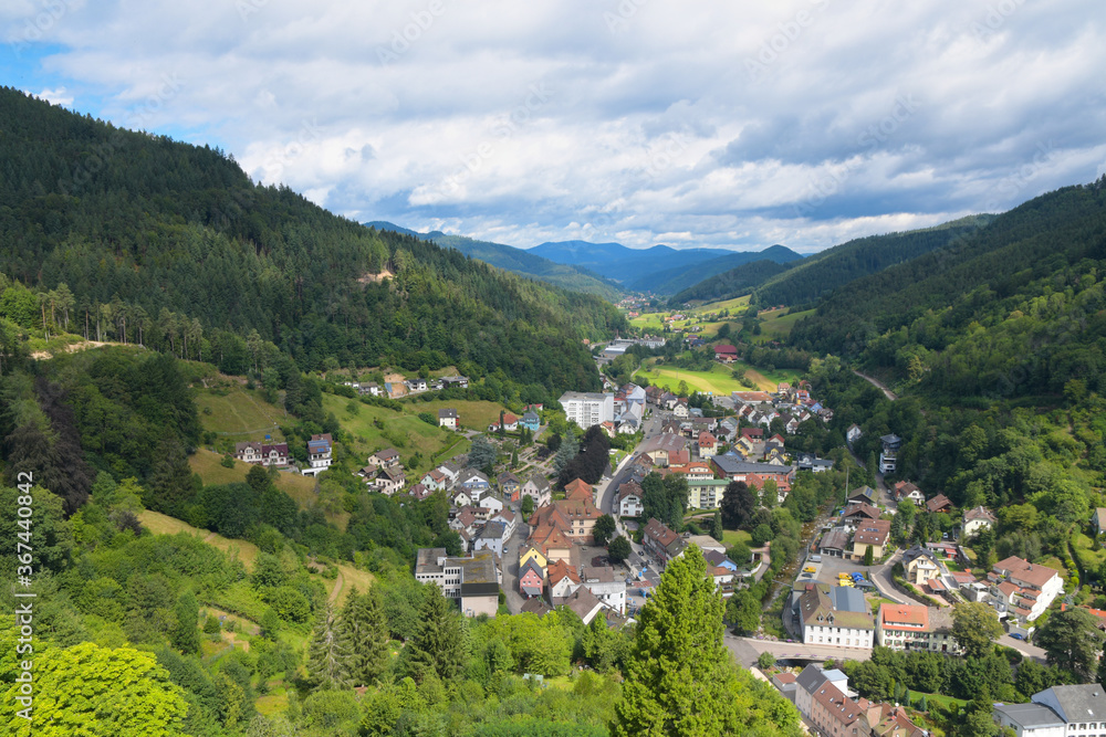 Blick auf Hornberg im Schwarzwald