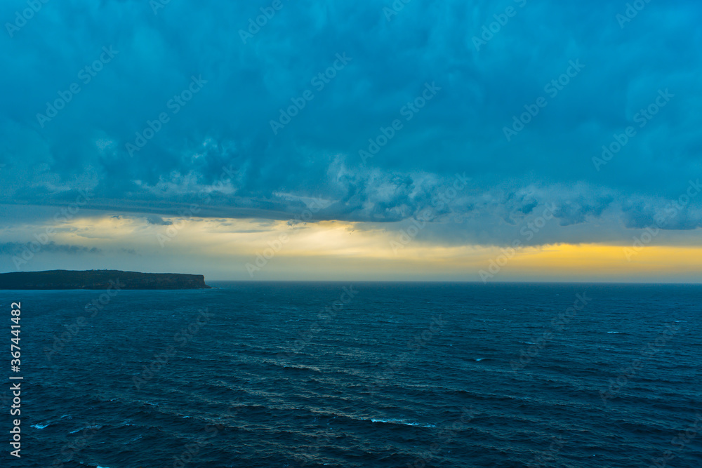 Sea seen from the cliff