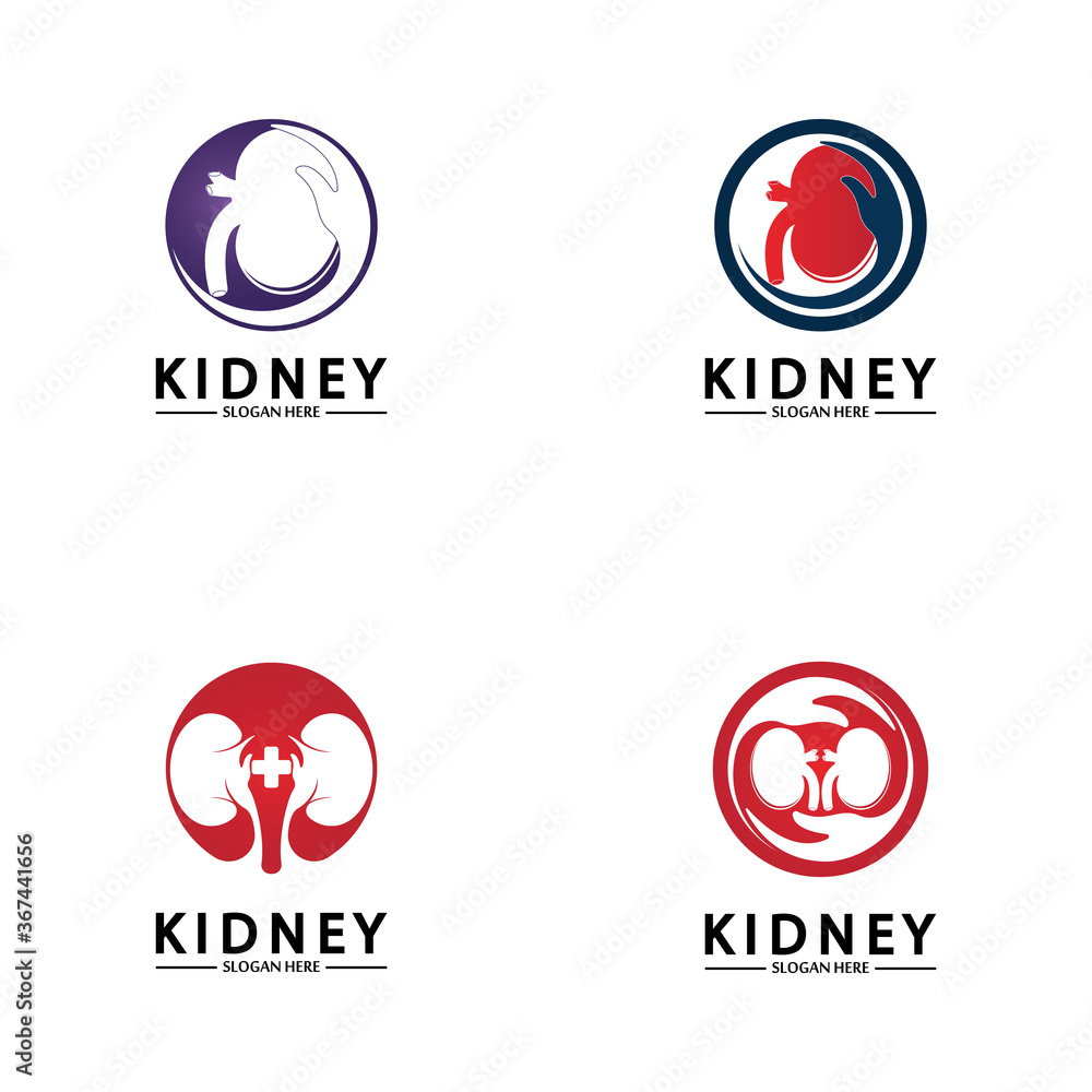 Health and Care Kidney Logo Design Concept. Urology Logo Vector Template Health and Care Kidney Logo Design Concept. Urology Logo Vector Template