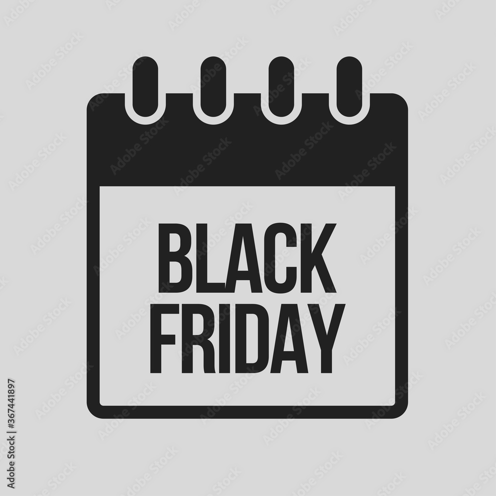 Black friday - vector icon calendar day, sale Black friday - vector icon calendar day, sale