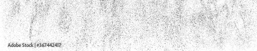Black Grainy Texture Isolated On White Background. Dust Overlay. Dark Noise Granules. Wide Horizontal Long Banner For Site. Vector Design Elements, Illustration, EPS 10.