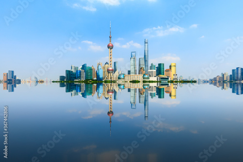 Beautiful Shanghai skyline and commercial buildings,China.