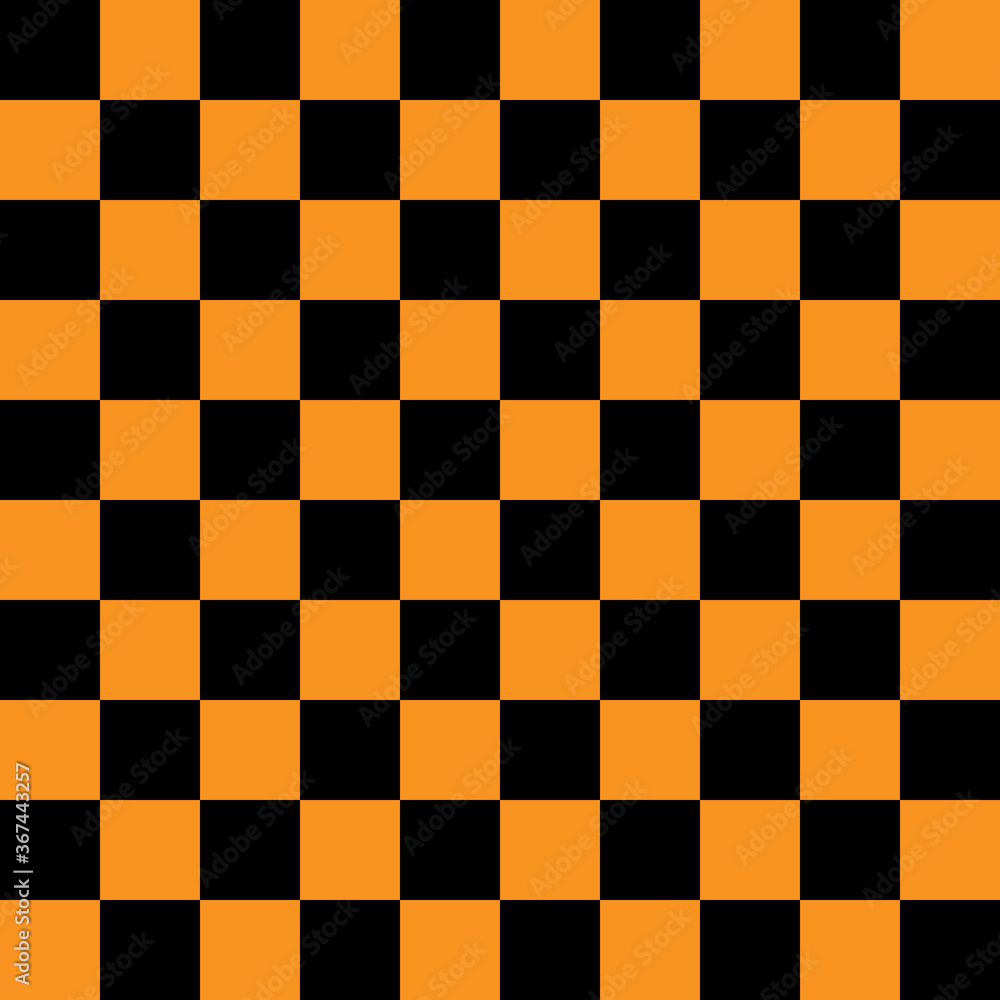 Black and orange squares seamless pattern. Vector illustration. Black and orange squares seamless pattern. Vector illustration.