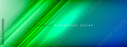 Motion concept neon shiny lines on liquid color gradients abstract backgrounds. Dynamic shadows and lights templates for text