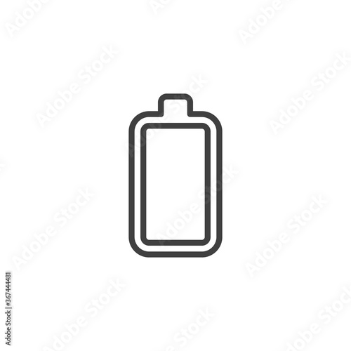 Battery power line icon. linear style sign for mobile concept and web design. Battery charging outline vector icon. Symbol, logo illustration. Vector graphics