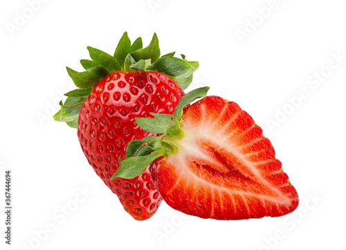 trawberry isolated on white background with clipping path photo