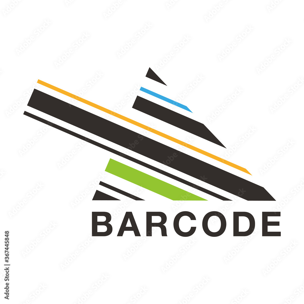 Barcode Shape Logo Vector
