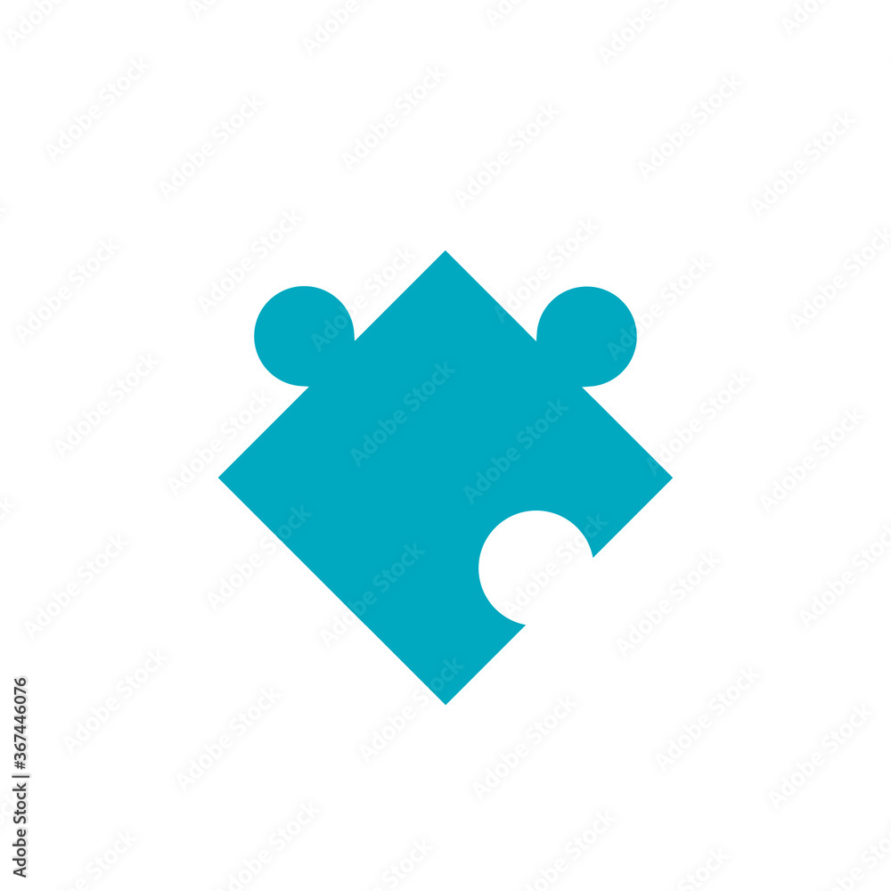 Puzzle flat, mosaic icon, vector illustration isolated on white background Puzzle flat, mosaic icon, vector illustration isolated on white background