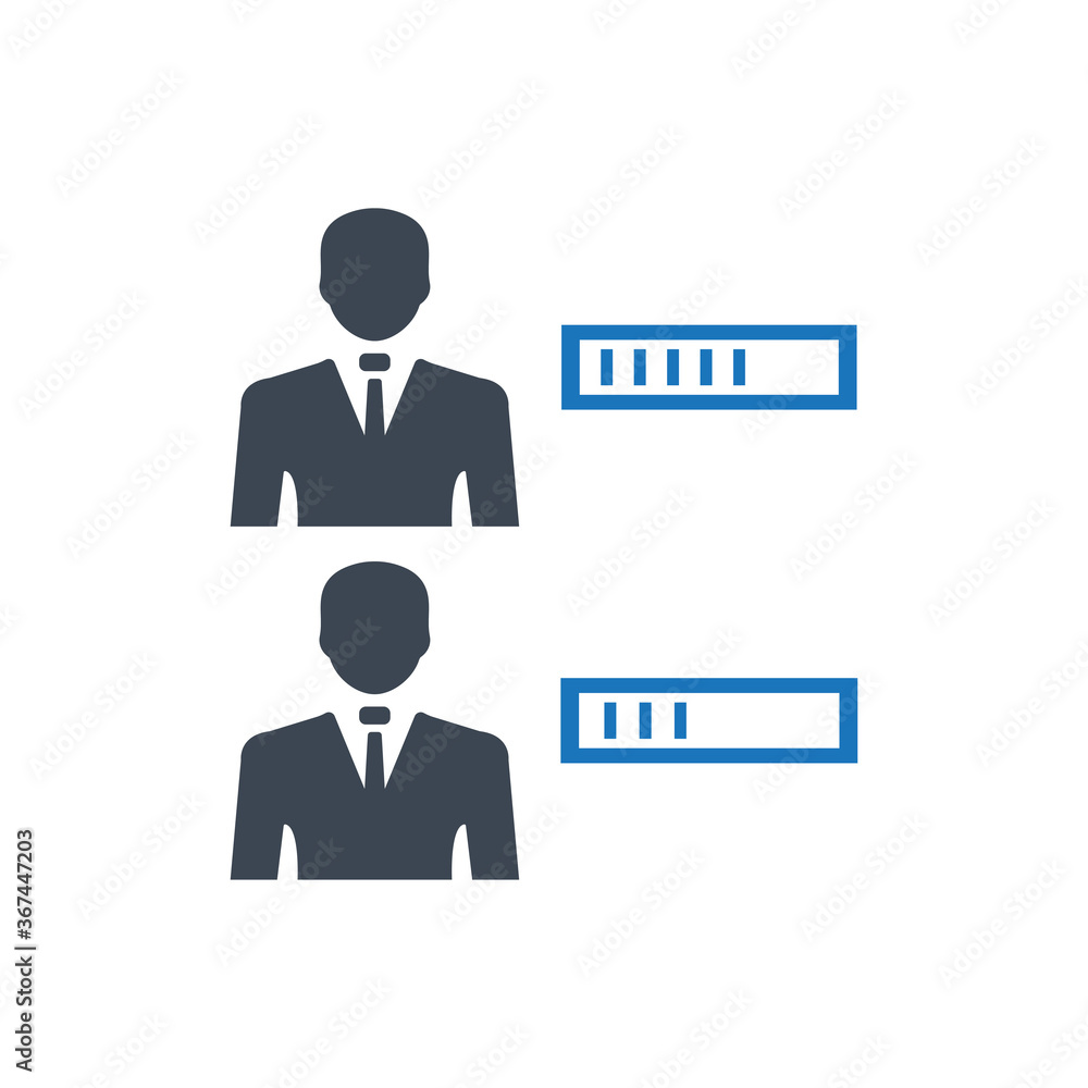 Employee performance icon ( vector illustration ) Employee performance icon ( vector illustration )