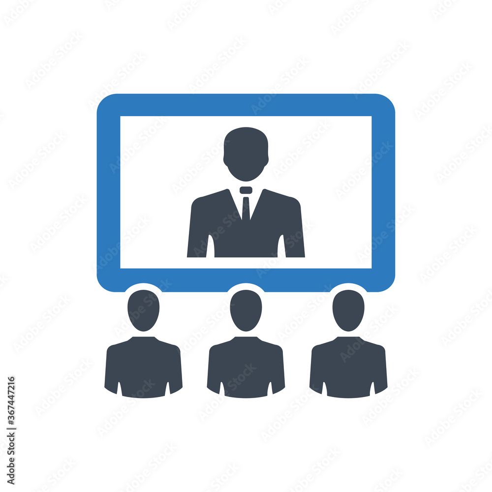 Video conferance icon ( vector illustration ) Video conferance icon ( vector illustration )