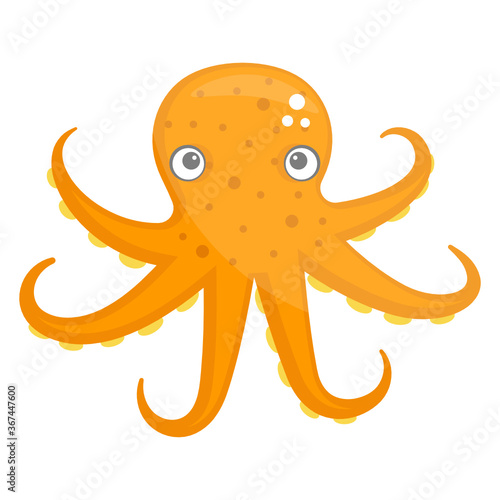
Icon of octopus, a soft bodied, eight limbed mollusc 
