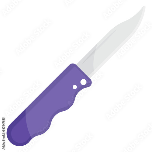
Icon of cutting tool, knife in editable trendy style 
