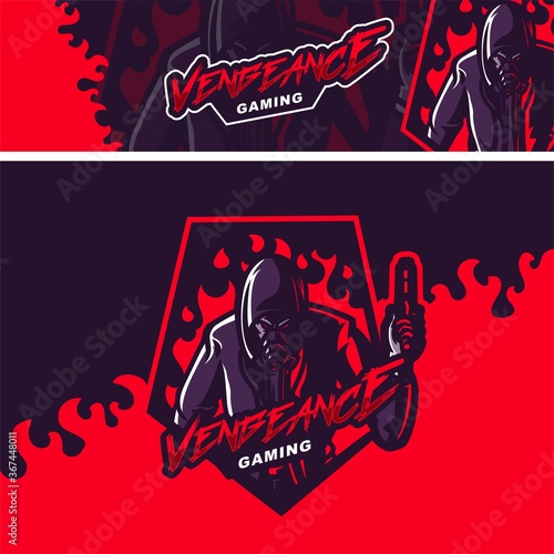 vengeance assassin premium mascot logo template