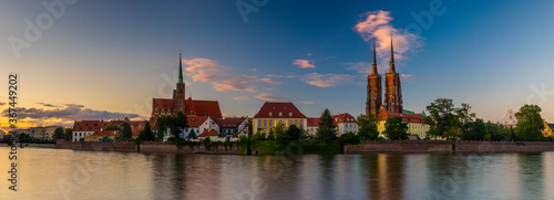 Wroclaw, Poland- Panorama of the historic and historic part of the old town "Ostrow Tumski". © Mike Mareen