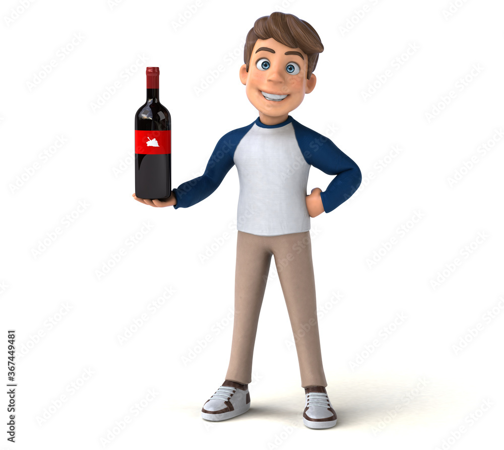 3D cartoon character fun teenager 3D cartoon character fun teenager