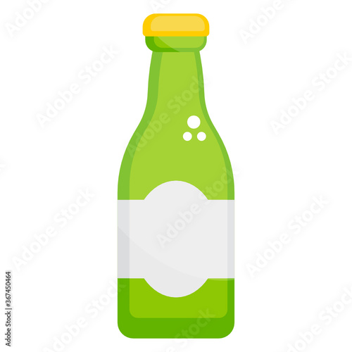 
Flat icon design of an alcoholic drink
