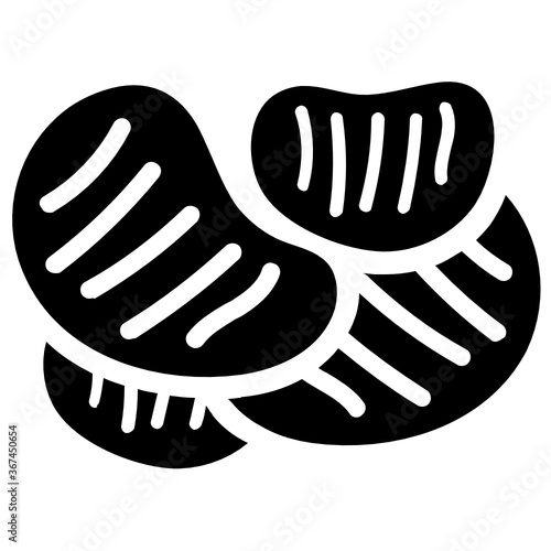 
Filled icon of nuggets, fried chicken chunks 
