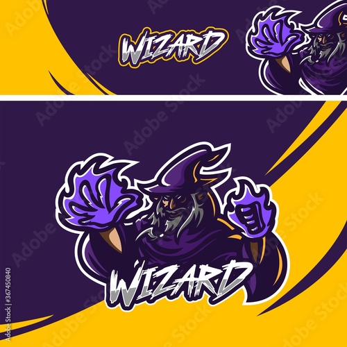 wizard premium mascot logo template