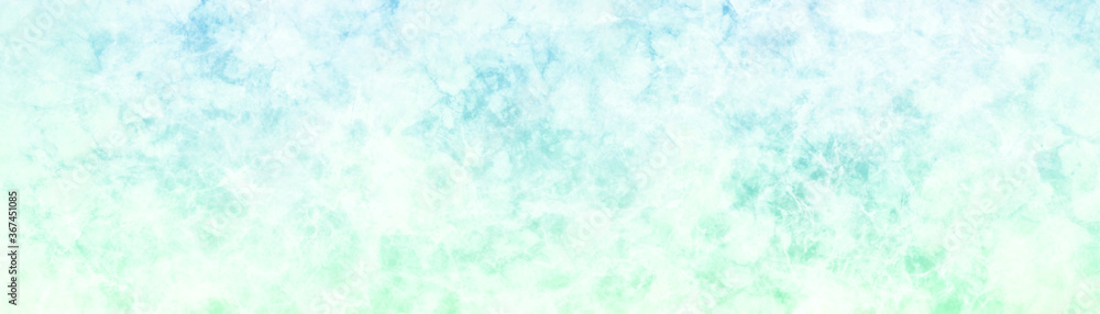 Blue green and white background painting with cloudy distressed texture and marbled grunge, soft marbled white and gradient blue green colors