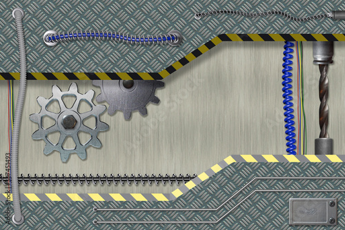Abstract Metal textured Ind...