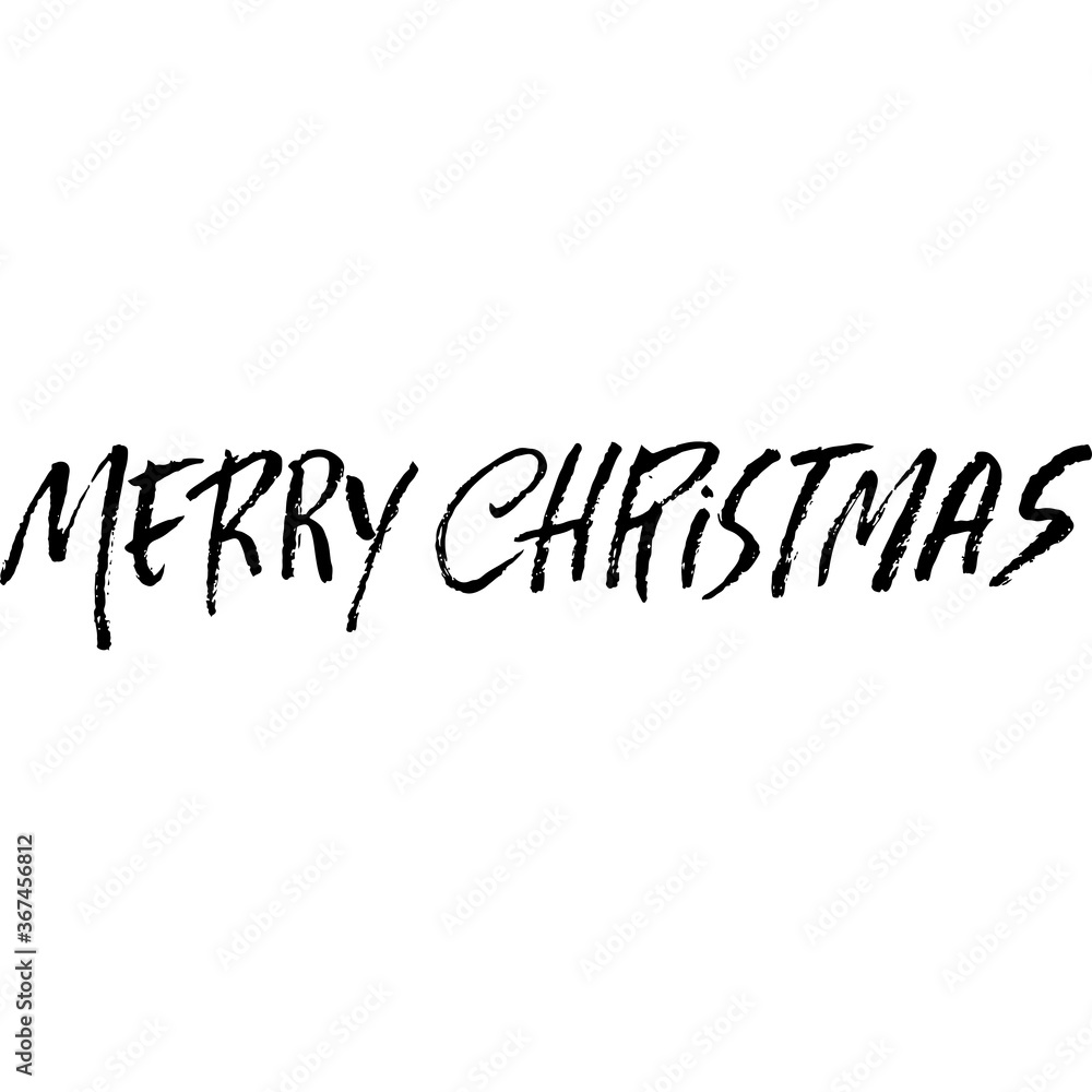 Hand drawn phrase Merry Christmas. Grunge lettering design. Vector typography vector illustration. Hand drawn phrase Merry Christmas. Grunge lettering design. Vector typography vector illustration.