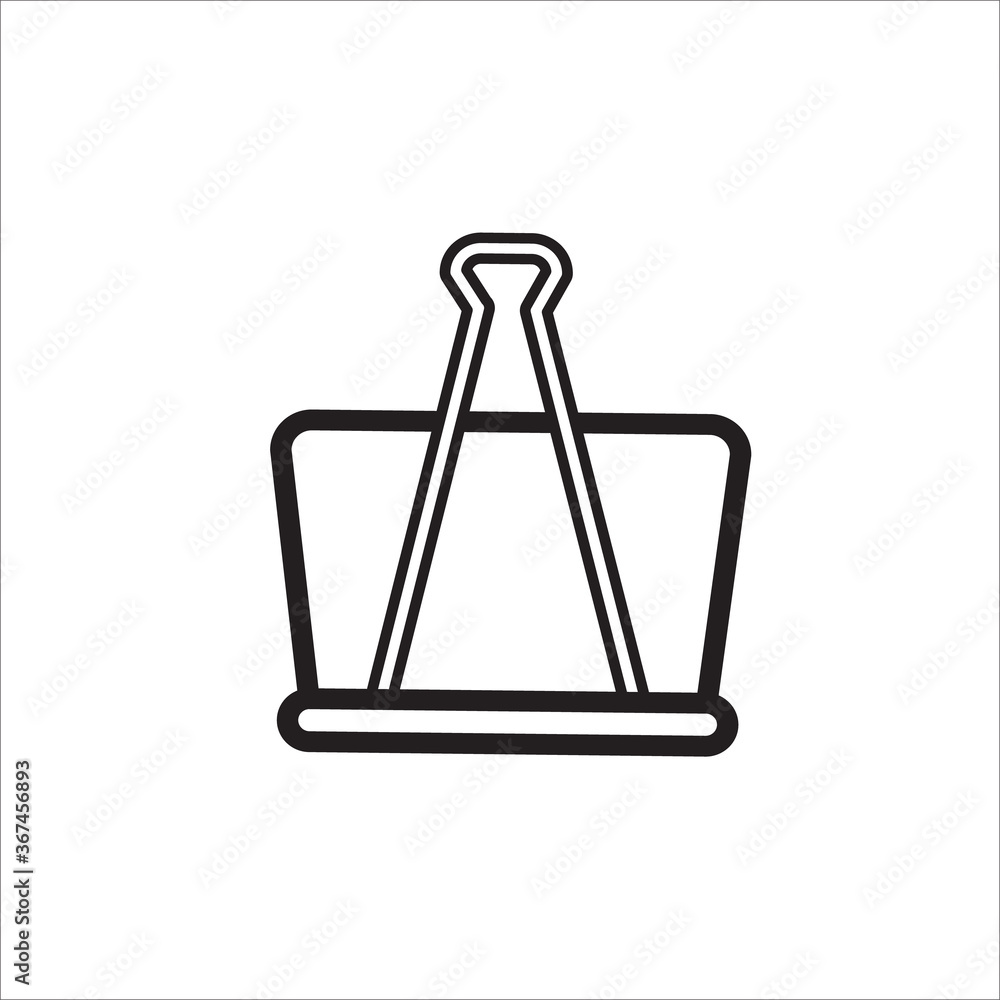 Paper Clip outline icon vector Paper Clip outline icon vector