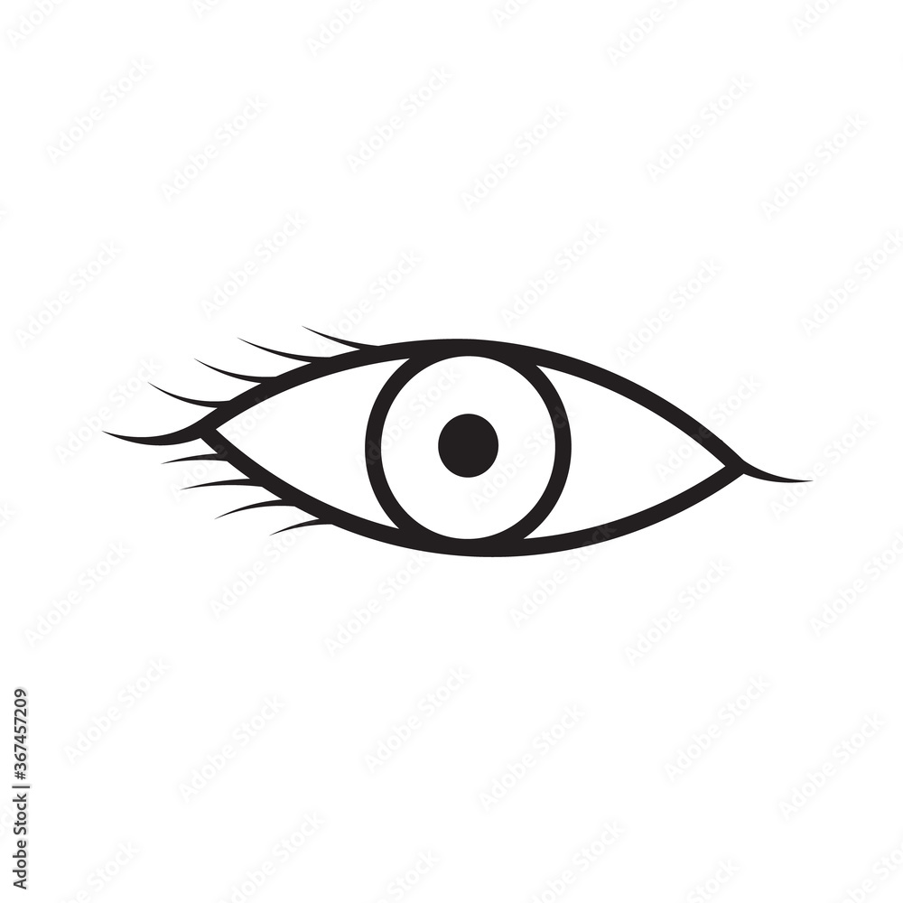 Eye line icon vector Eye line icon vector