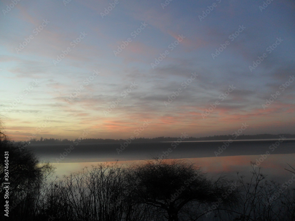 Obraz premium lake after volcano eruption