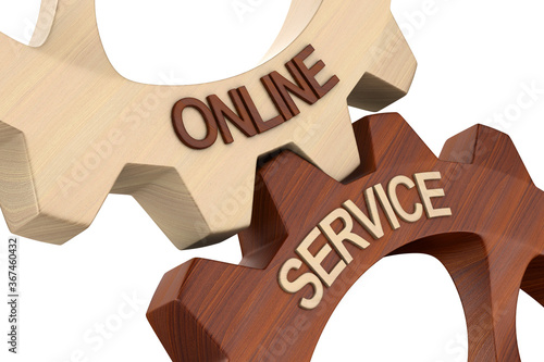 Online service on white bac...