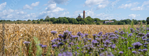 Leuchtturm und Peilturm bei Kap Arkona auf Rügen