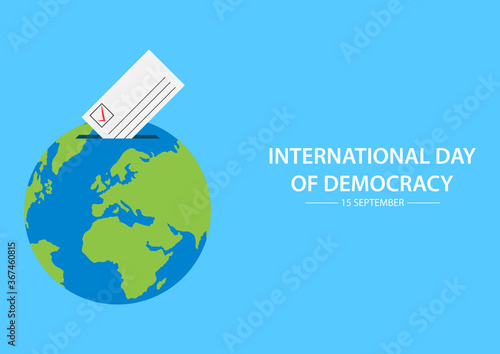 International Day of Democracy.  Vector illustration
