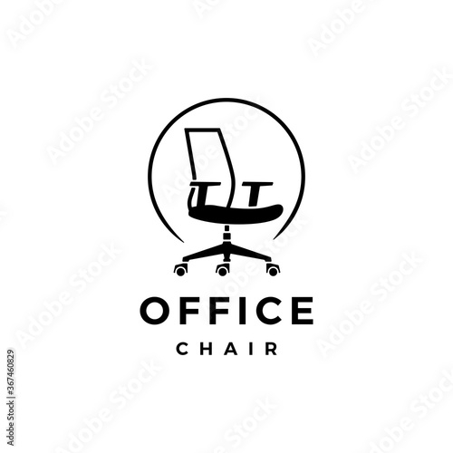 office chair logo vector icon illustration