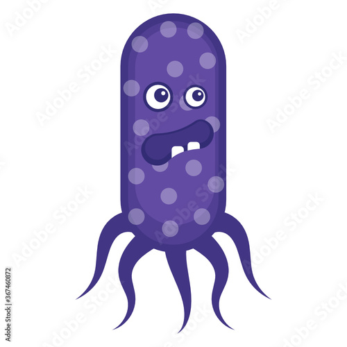 
Flat icon of salmonella bacteria, protozoan organism 
