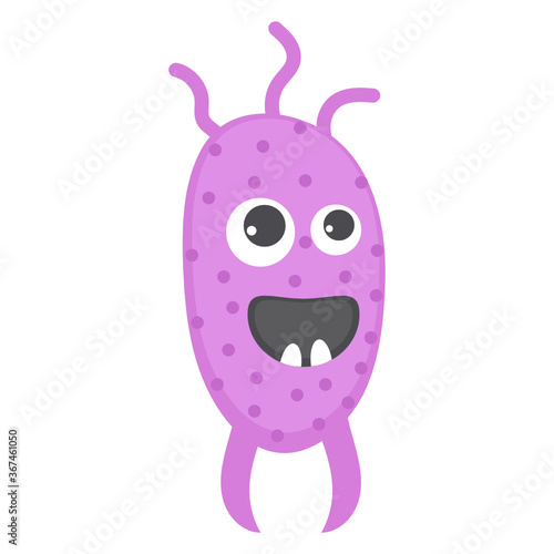 
Flat icon of salmonella bacteria, protozoan organism 
