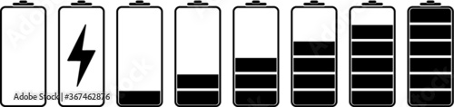 Battery charging, vector illustration