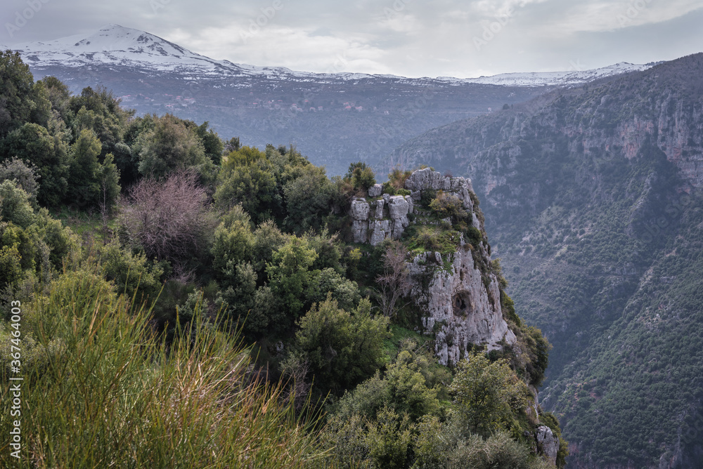 View on the Kadisha Valley also spelled as Qadisha in Lebanon View on the Kadisha Valley also spelled as Qadisha in Lebanon