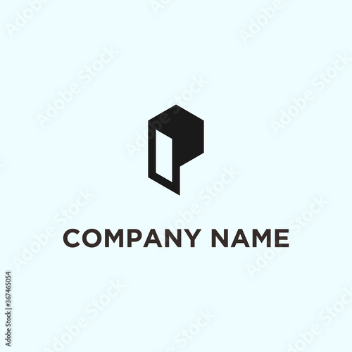 p abstract logo. p icon