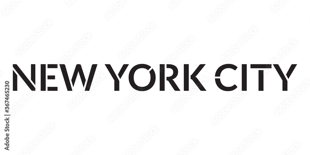 New York City typography design. NYC print or font for Tee, T-shirt graphic. Vector illustration.