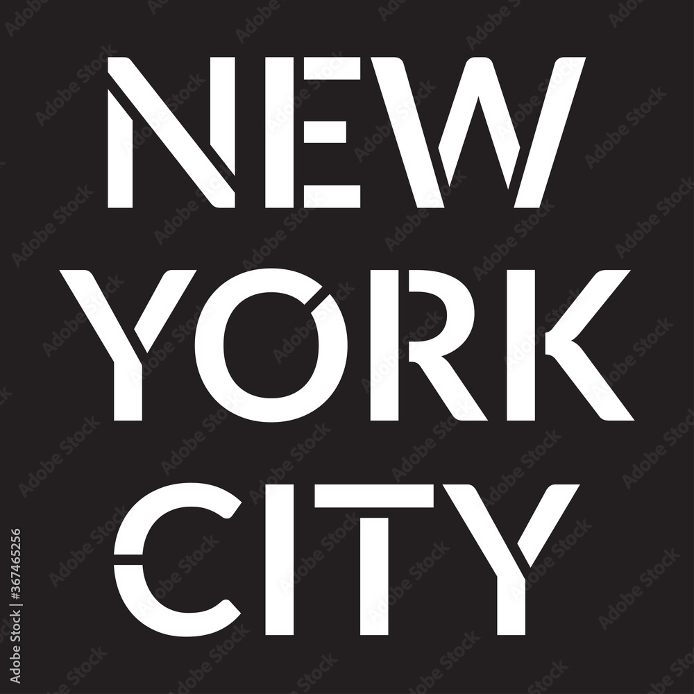New York City typography design. NYC print or font for Tee, T-shirt graphic. Vector illustration. New York City typography design. NYC print or font for Tee, T-shirt graphic. Vector illustration.