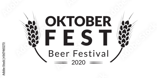 Oktoberfest banner design. Beer fest in October logo. German festival poster, sign, flyer, invitation card template. Vector illustration.