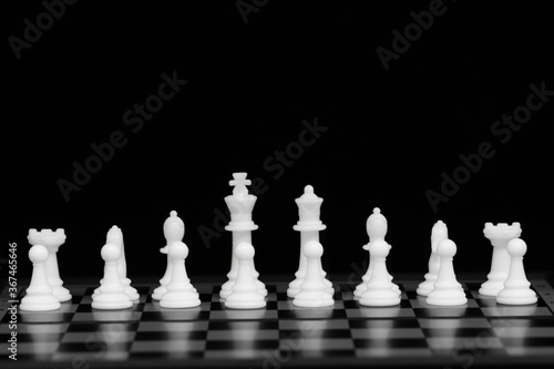 chess pieces on the board